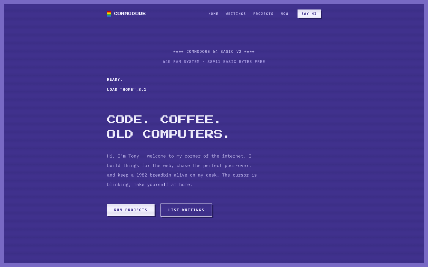 Commodore template preview
